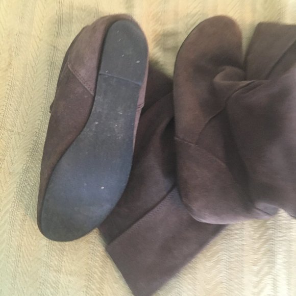 Brown Fuzzy Tall Boots - Picture 3 of 4